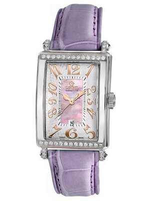 Gevril 7248RT.14A Pink Mother-of-Pearl Genuine Alligator Strap