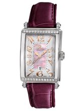 Gevril 7248RT.14F Pink Mother-of-Pearl Genuine Alligator Strap