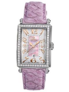 Gevril 7248RV.10C Pink Mother-of-Pearl Genuine Alligator Strap