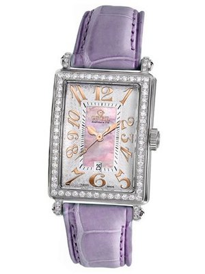 Gevril 7248RV.14A Pink Mother-of-Pearl Genuine Alligator Strap