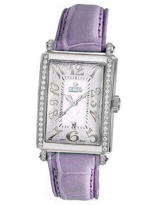 Gevril 7249NE.14A White Mother-of-Pearl Genuine Alligator Strap