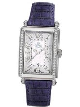 Gevril 7249NE.14D White Mother-of-Pearl Genuine Alligator Strap