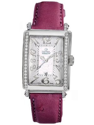 Gevril 7249NE.14E White Mother-of-Pearl Genuine Ostrich Strap