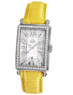 Gevril 7249NL.2 White Mother-of-Pearl Genuine Alligator Strap