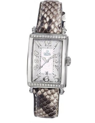 Gevril 7249NT.12 White Mother-of-Pearl Genuine Snake Skin Strap