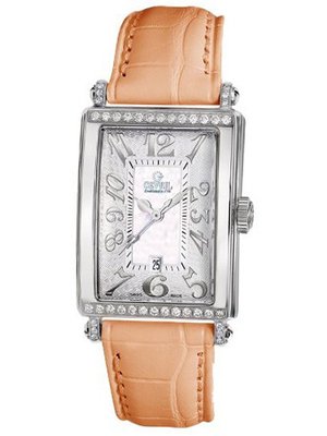 Gevril 7249NT.79 White Mother-of-Pearl Genuine Alligator Strap