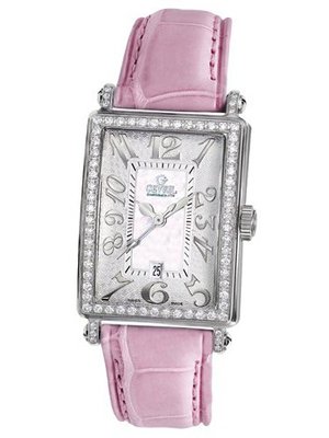 Gevril 7249NV.10 White Mother-of-Pearl Genuine Alligator Strap