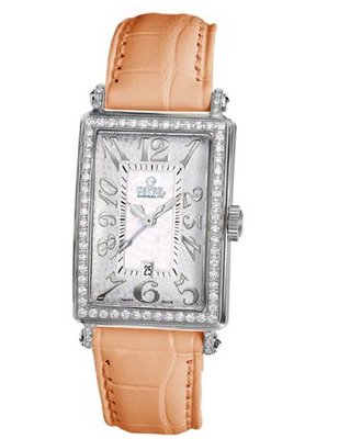 Gevril 7249NV.79 White Mother-of-Pearl Genuine Alligator Strap