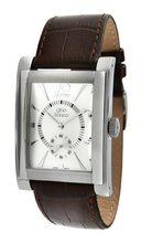 gino franco 902BR Stainless Steel Case and Genuine Leather Strap