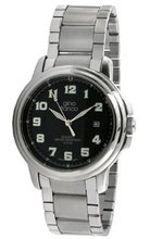 gino franco 909BK Round Stainless Steel Bracelet