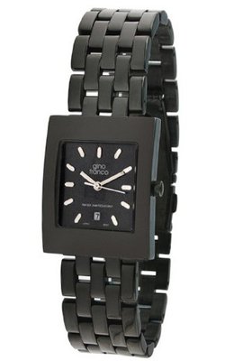 gino franco 927BK Square Gunmetal Ion-Plated Bracelet