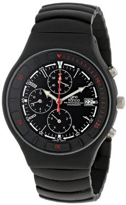 gino franco 957BK Mirano Round Chronograph Black Ion-Plated