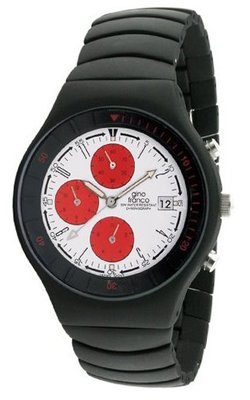 gino franco 957WT Mirano Round Chronograph Black Ion-Plated