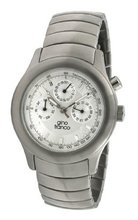 gino franco 961SL Round Stainless Steel Chronograph Bracelet
