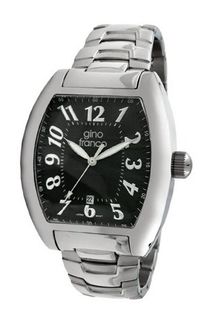 gino franco 9643BK Barrel Shaped Stainless Steel Bracelet