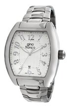 gino franco 9643SL Barrel Shaped Stainless Steel Bracelet