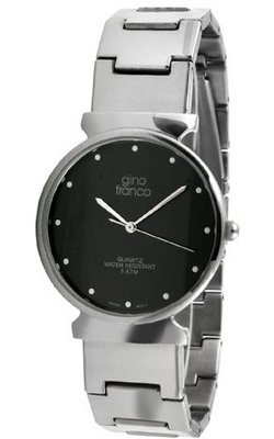 gino franco 964BK Round Stainless Steel Bracelet
