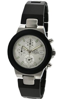 gino franco 967SL Round Chronograph Stainless Steel Bracelet