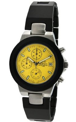 gino franco 967YL Round Chronograph Stainless Steel Bracelet