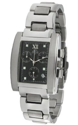 gino franco 979BK Stainless Steel Chronograph
