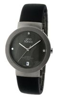 gino franco 993GY Round Stainless Steel Case and Rubber Strap
