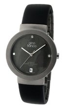 gino franco 993GY Round Stainless Steel Case and Rubber Strap
