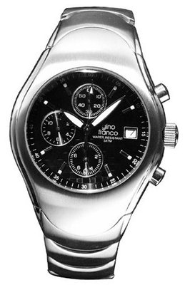 Gino Franco Round Stainless Steel Chronograph Bracelet #991BK