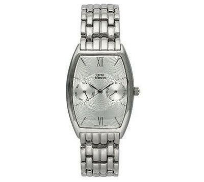 Gino Franco Stainless Steel Barrel Bracelet