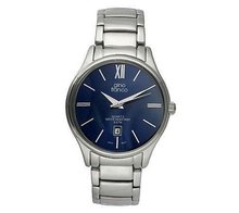 Gino Franco Stainless Steel Bracelet - Blue Dial