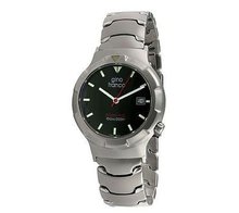 Gino Franco Unisex Black Dial Stainless Steel Bracelet