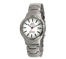Gino Franco Unisex White Dial Stainless Steel Bracelet