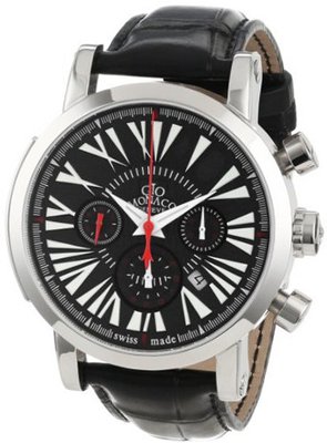 Gio Monaco 264-A Maranello Automatic Black Alligator Leather Chronograph