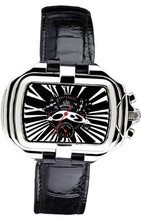 Gio Monaco 280-A PrimaDonna Rectangular Black Alligator Leather Chronograph