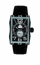 Gio Monaco 595-A Mac V Rectangular PVD Coated Side Alligator Leather
