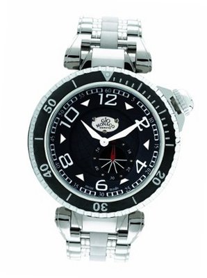 Gio Monaco 641 Poseidon Black Dial Stainless Steel