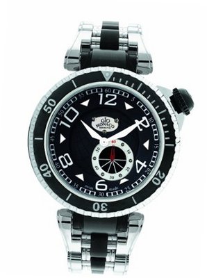 Gio Monaco 651 Poseidon Black Dial Steel and Black PVD