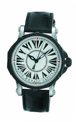 Gio Monaco 672-A Hypnos Automatic Silver Dial Alligator Leather