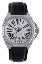 Gio Monaco 704-A Medusa Octagon White Dial Black Alligator Leather
