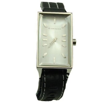 GIORDANO 2051-2 Ladies White Dial Black Strap