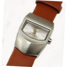 GIORDANO 2067-2 Ladies Tan Brown Leather Strap