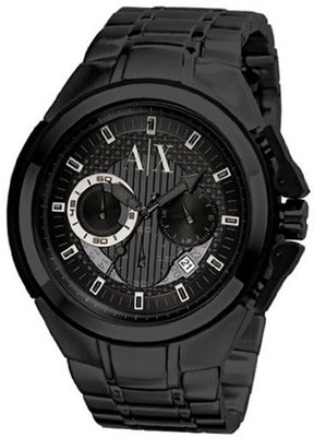 Armani AX Exchange Miami Chronograph Black Dial Black Ion-plated AX1116