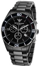 Armani Ceramica Chronograph Black Dial #AR1421