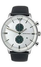 Armani Classic Chronograph Leather - Black #AR0385