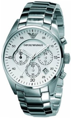 Armani Emporio Quartz Chronograph Silver Dial AR5869
