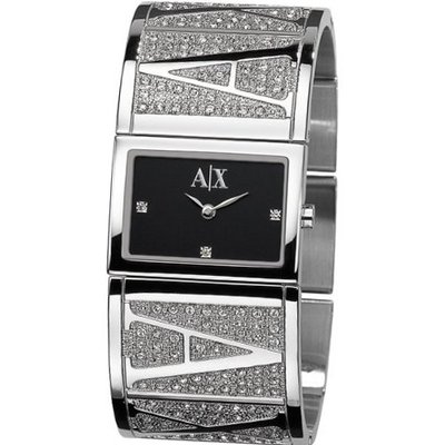 Armani Exchange Black Dial Stainless Steel Ladies AX4050