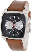 Armani Exchange Stockton Chronograph Black Dial Brown Leather AX2251