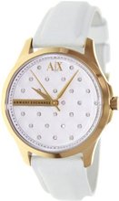 Armani Exchange White Dial White Leather Ladies AX5207
