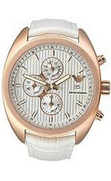 Armani Leather Silver-Tone Dial #AR5956