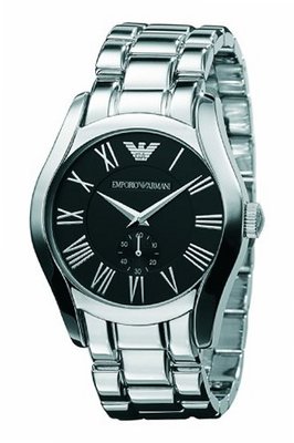 Armani Quartz Black Roman Numeral Dial - AR0680