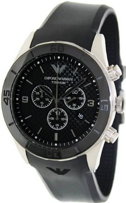 Armani Sportivo Chronograph Rubber - Black #AR9500
